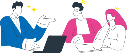 打ち合わせのイラスト